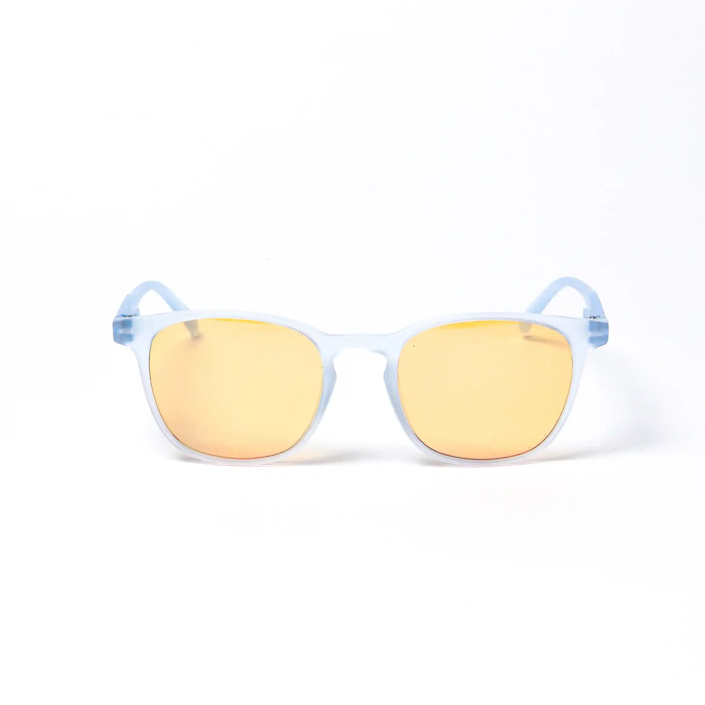 EK55: Ice Blue Frame – Yellow Lens