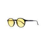 EK5 Round Black Frame – photochromic blue light Yellow Lens