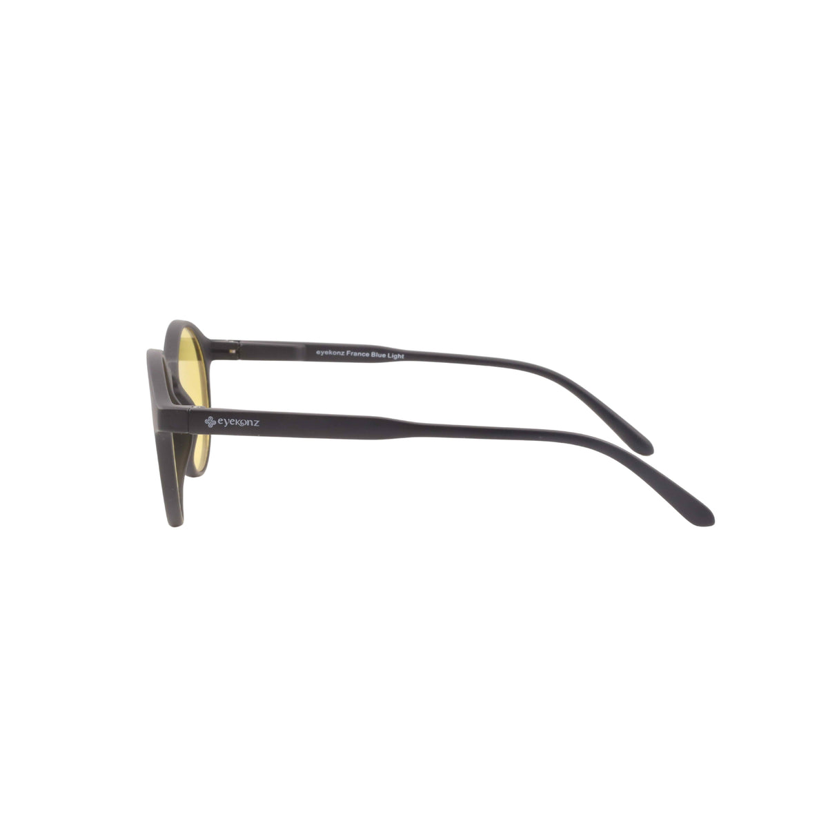 EK5 Round Black Frame – photochromic blue light Yellow Lens