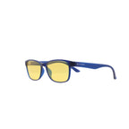 EK6 Round Black Frame – photochromic blue light Yellow Lens