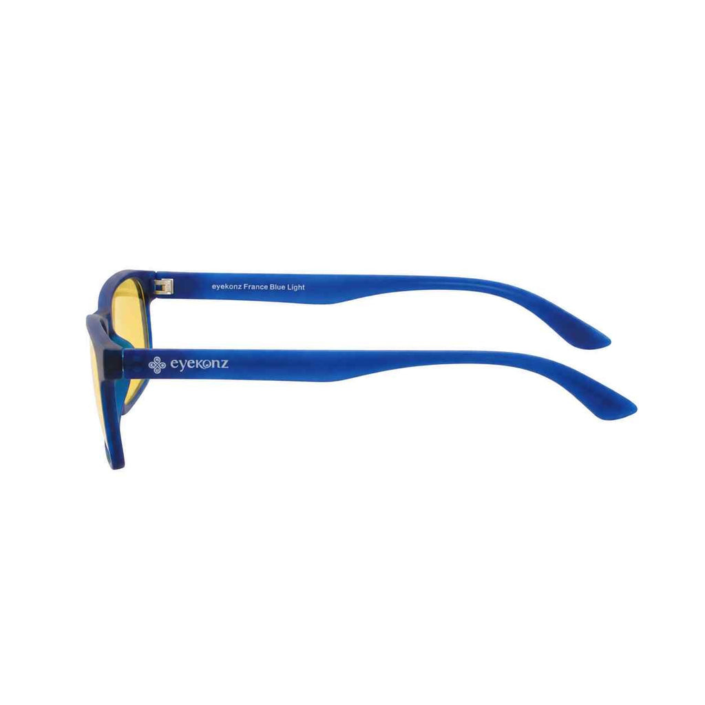 EK6 Round Black Frame – photochromic blue light Yellow Lens