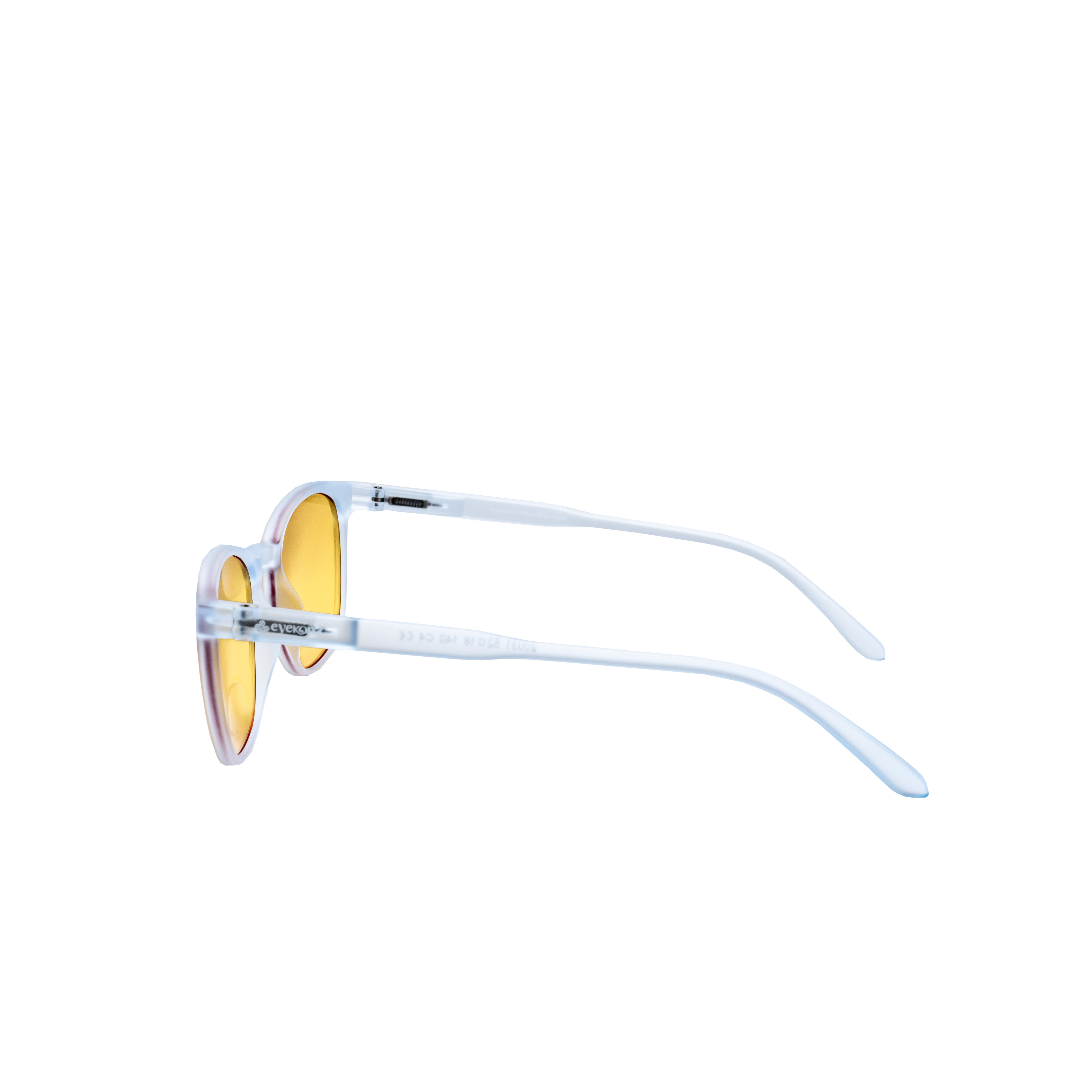 EK55: Ice Blue Frame – Yellow Lens