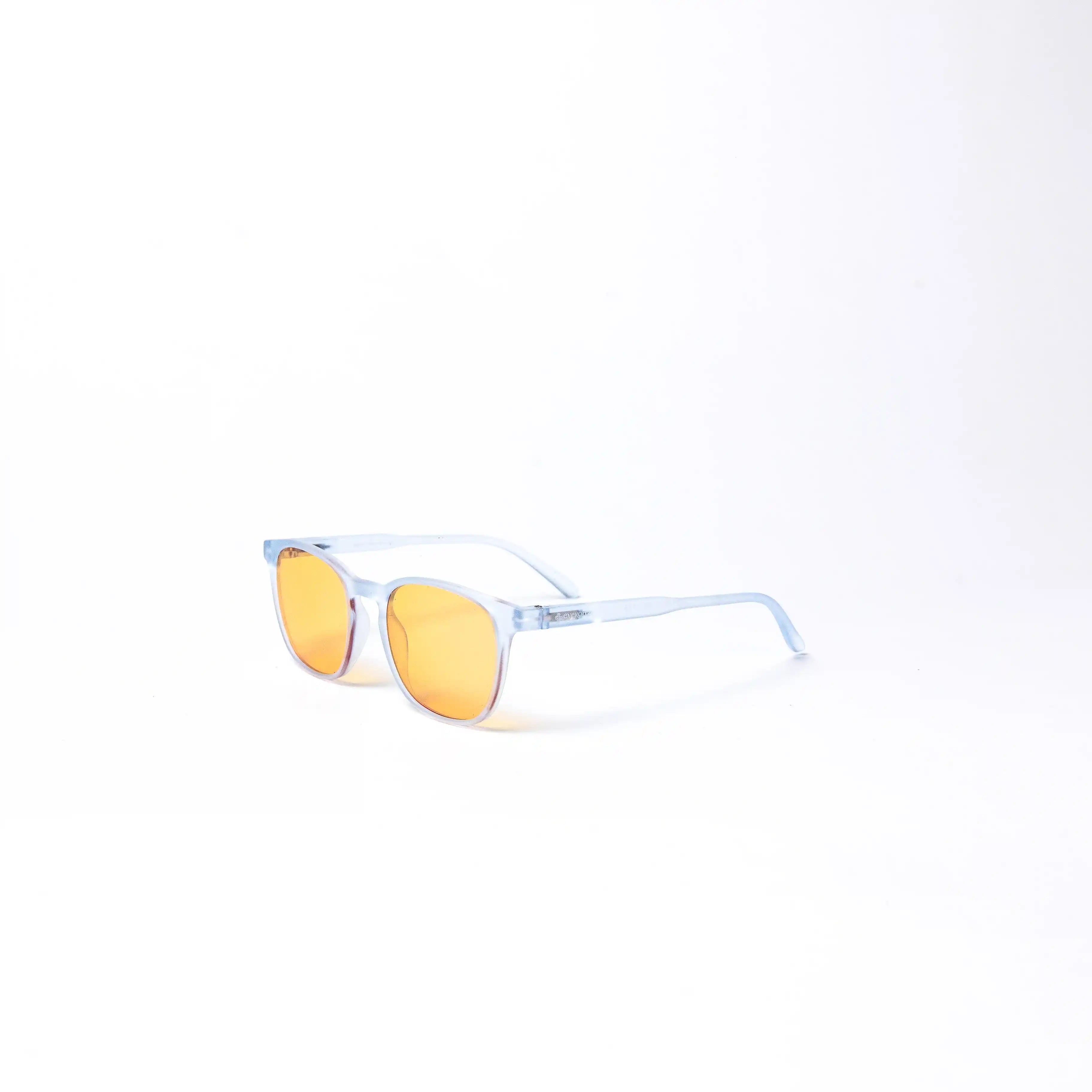 EK55: Ice Blue Frame – Yellow Lens