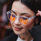 EK55: Ice Blue Frame – Yellow Lens