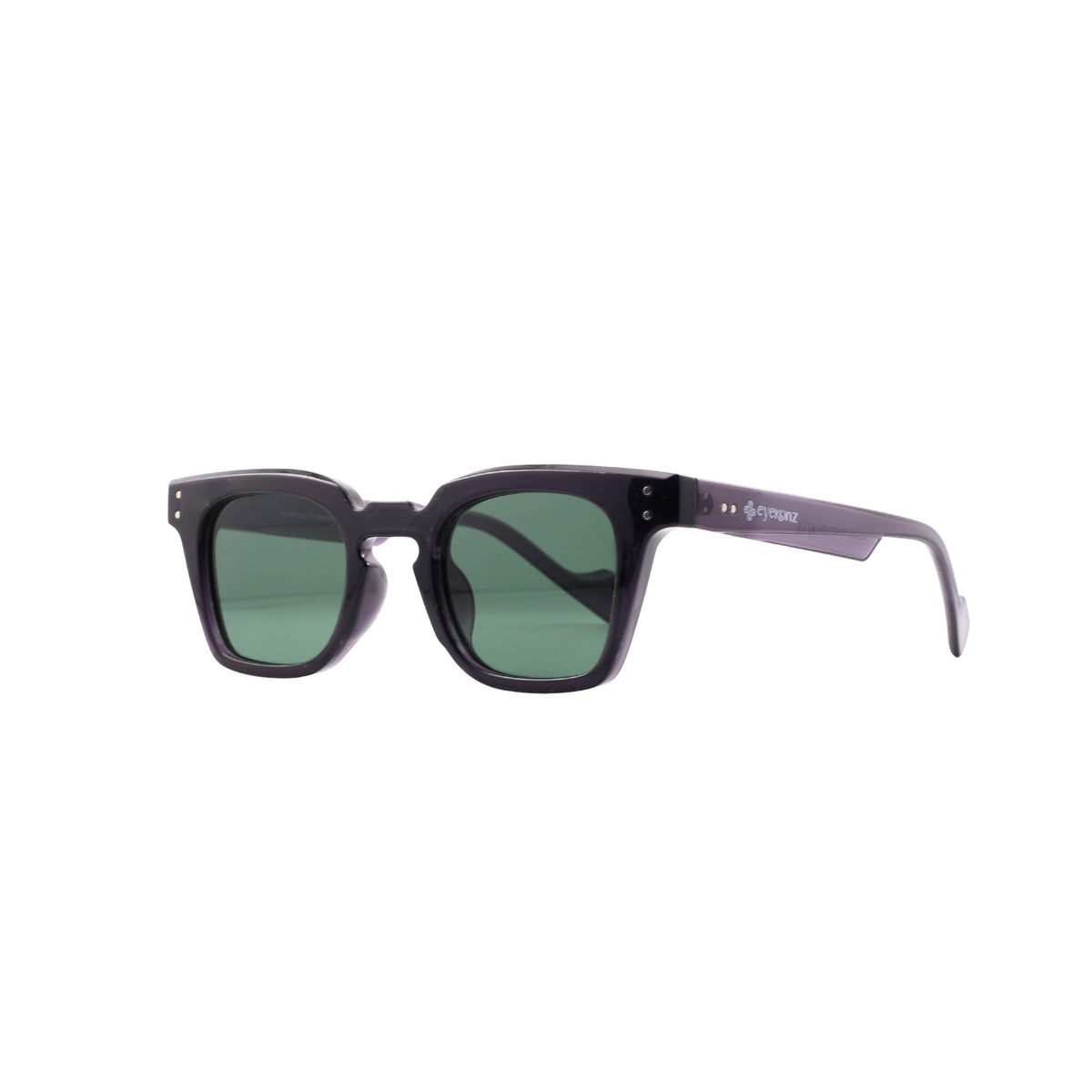 EK37 Polarized Metallic Grey Frame - Green Lens